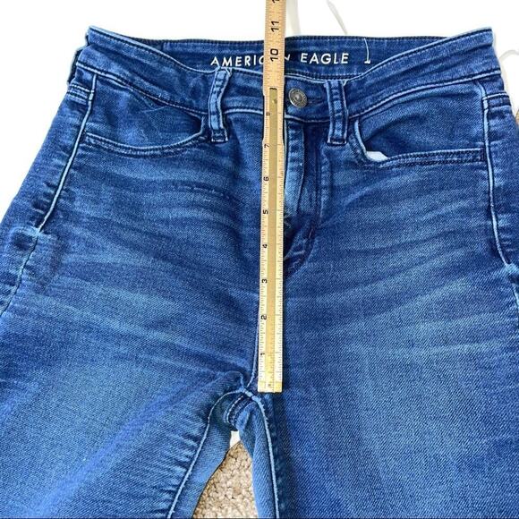 American Eagle jeans Super High rise jeggings medium was SZ 2 Super stretch - Picture 4 of 14